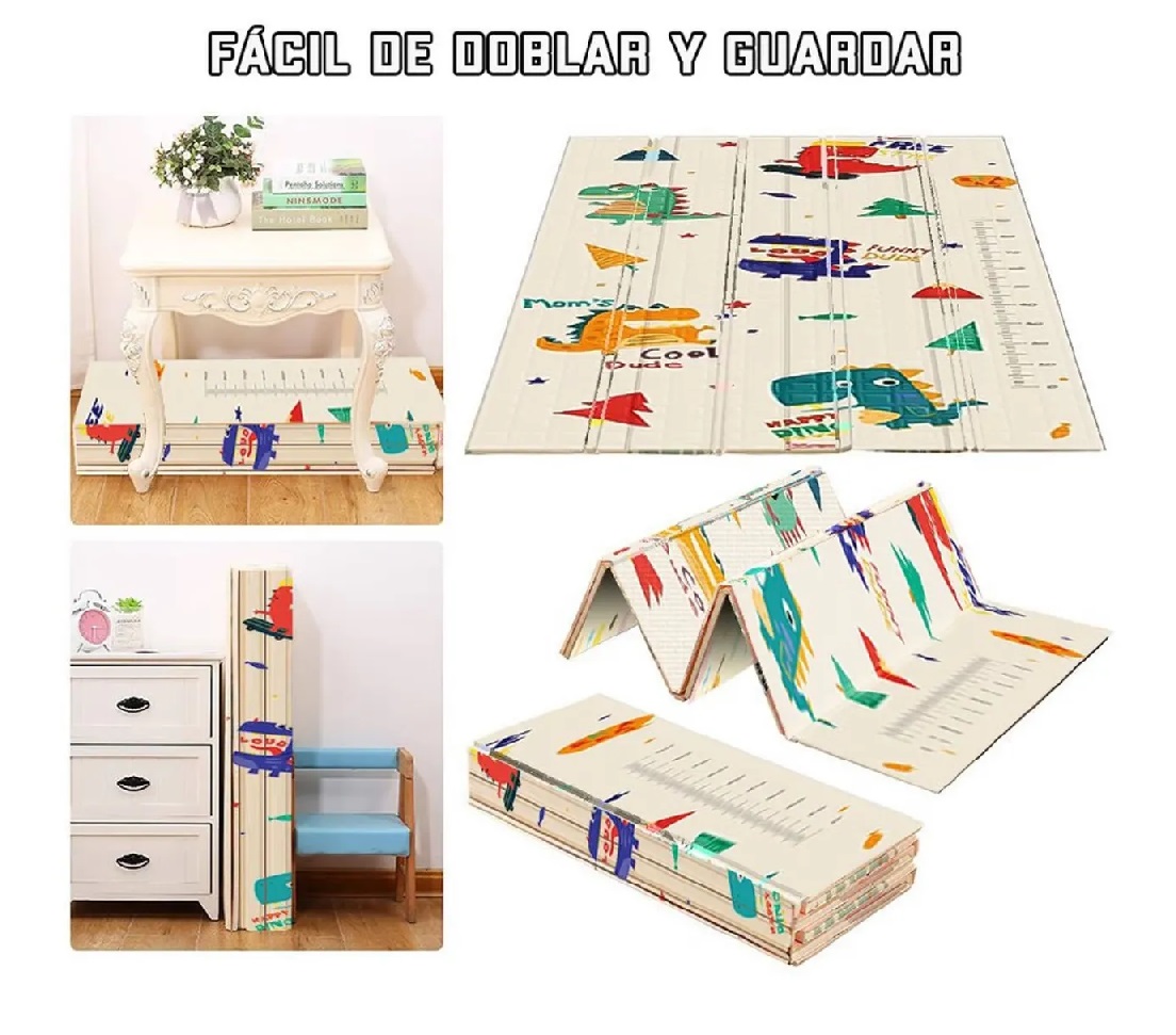 ALFOMBRA DE JUEGO PARA BEBÉ PLEGABLE PORTÁTIL REVERSIBLE - 2