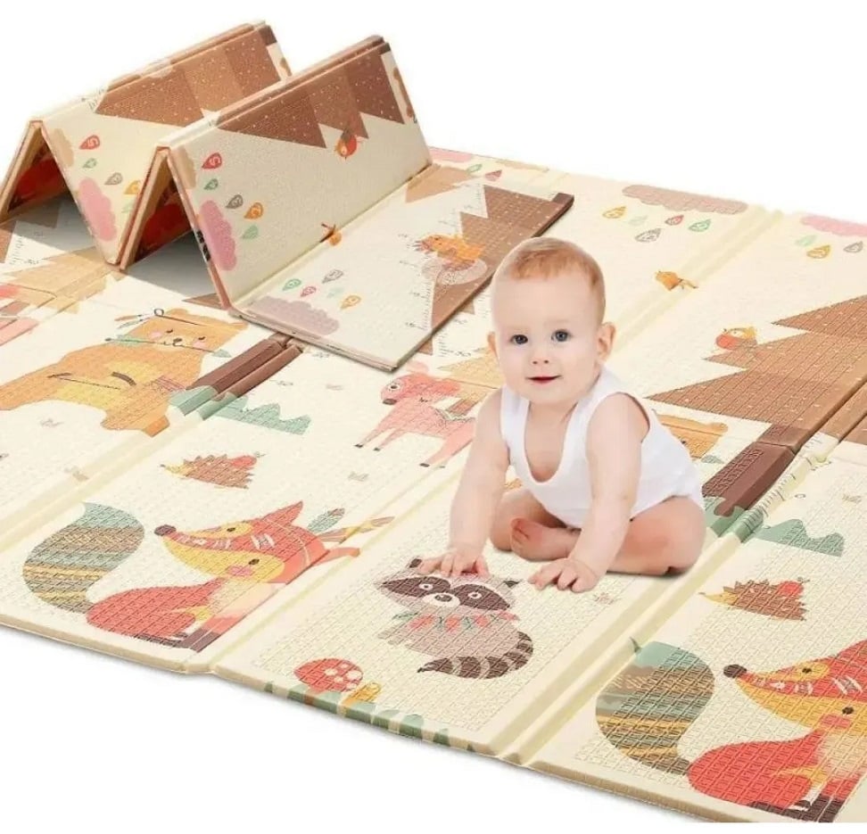 PISO ALFOMBRA PLEGABLE REVERSIBLE ANTICAIDAS PARA BEBES - 3
