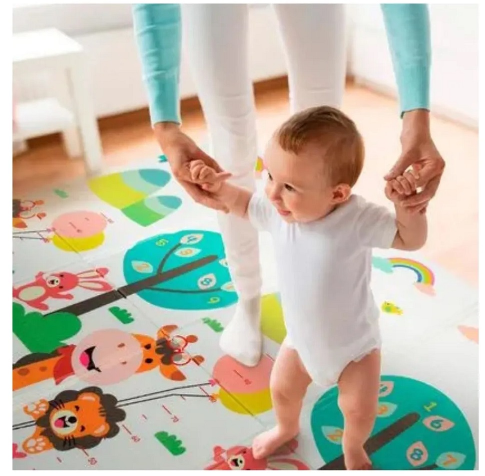PISO ALFOMBRA PLEGABLE REVERSIBLE ANTICAIDAS PARA BEBES - 5