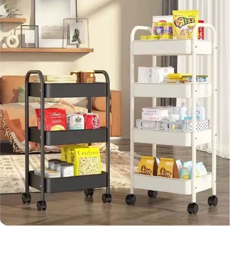 CARRITO DE ALMACENAMIENTO ORGANIZADOR DE 3 NIVELES NEGRO - 1