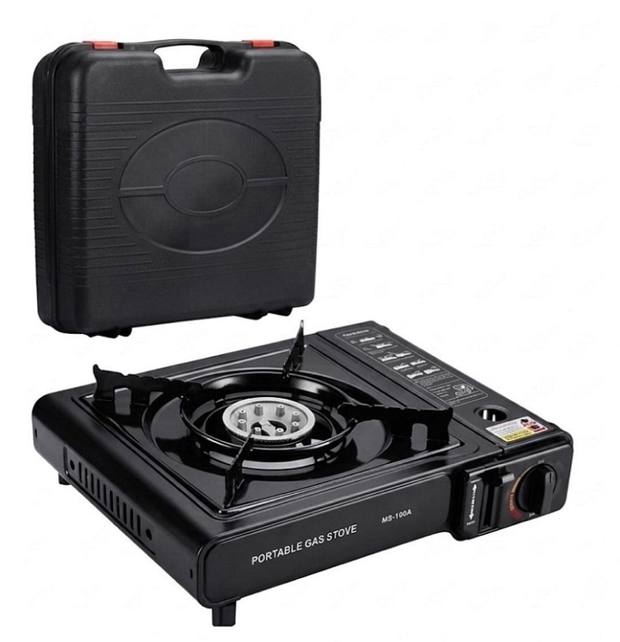 COCINA PORTÁTIL A GAS DE 1 HORNILLA PARA CAMPING CON MALETA - 3