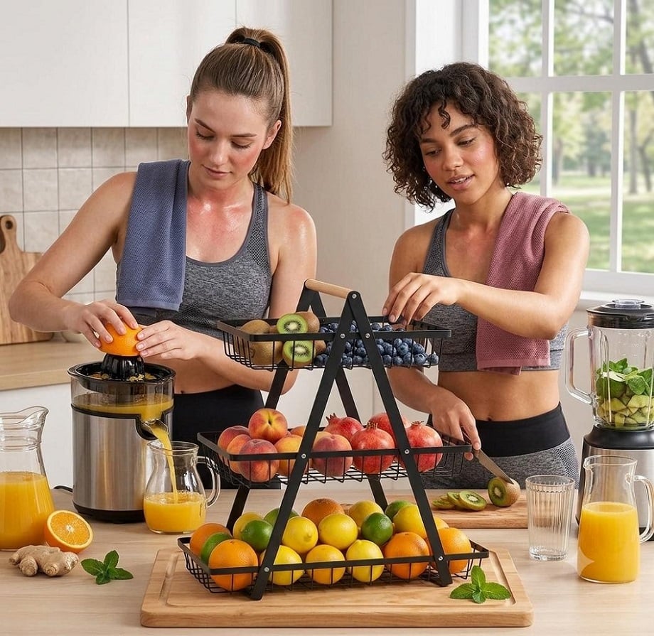 FRUTERO DE COCINA DESMONTABLE DE 3 NIVELES DE METAL - 1