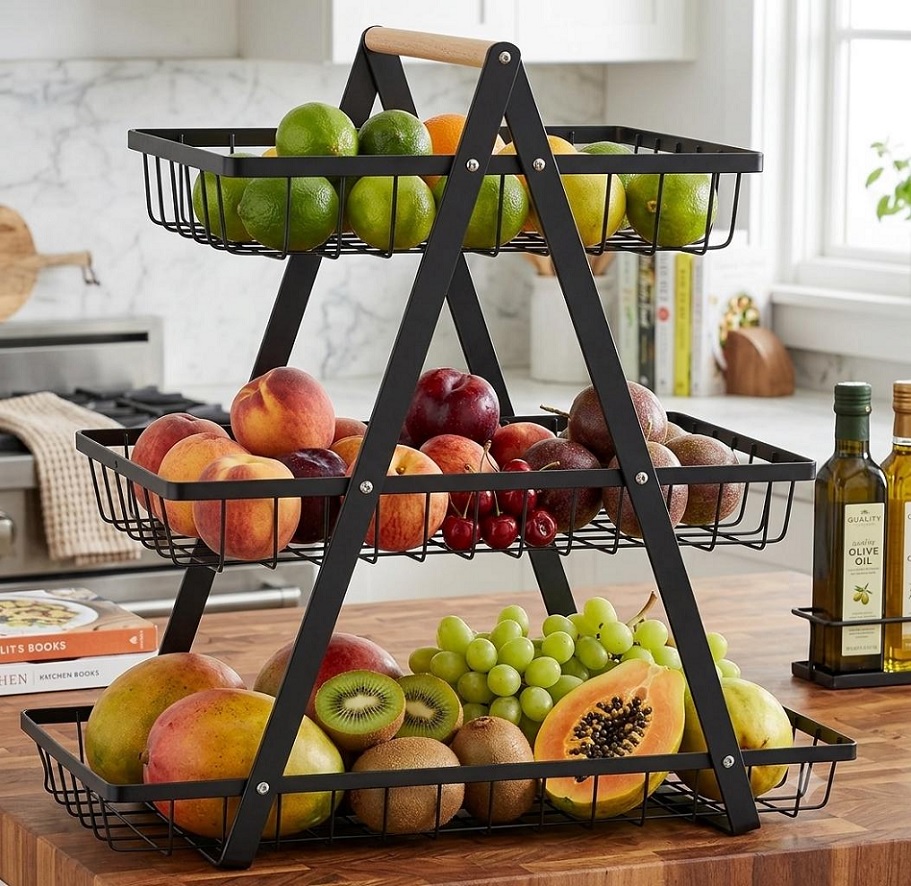FRUTERO DE COCINA DESMONTABLE DE 3 NIVELES DE METAL - 7