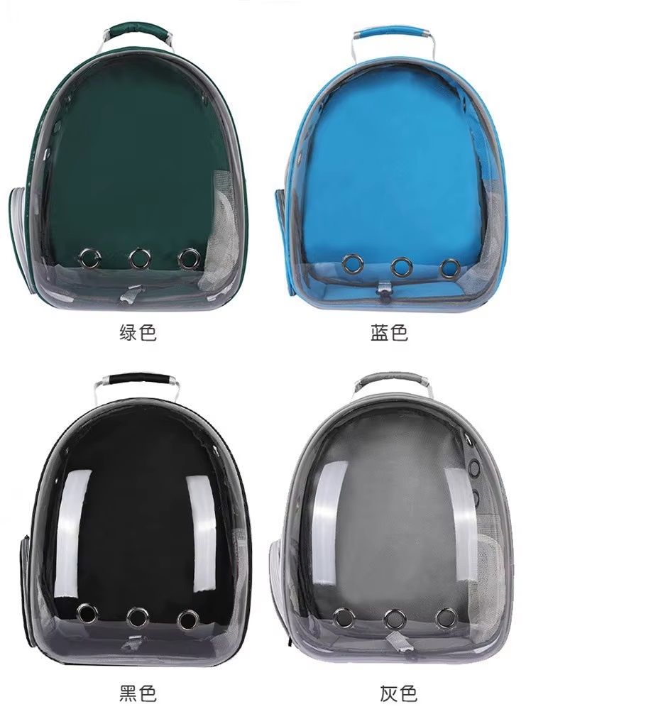 MOCHILA TRANSPORTARTADORA PARA GATO PERRO-MASCOTAS, NEGRO - 6