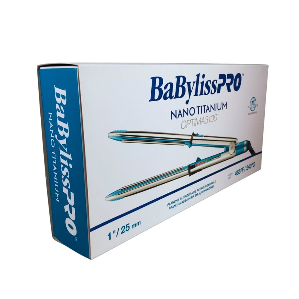 ALISADORA BABYLISS PRO BNT3100TPE BABYLISSPRO OPTIMA 3100 NANO TITANIUM PLACAS 25MM - 3