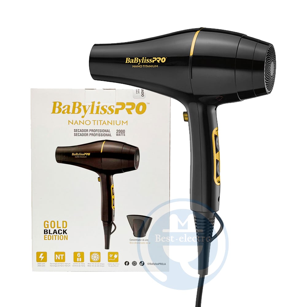SECADOR BABYLISS PRO BNTBG6176PE 2000W GOLD BLACK - 2