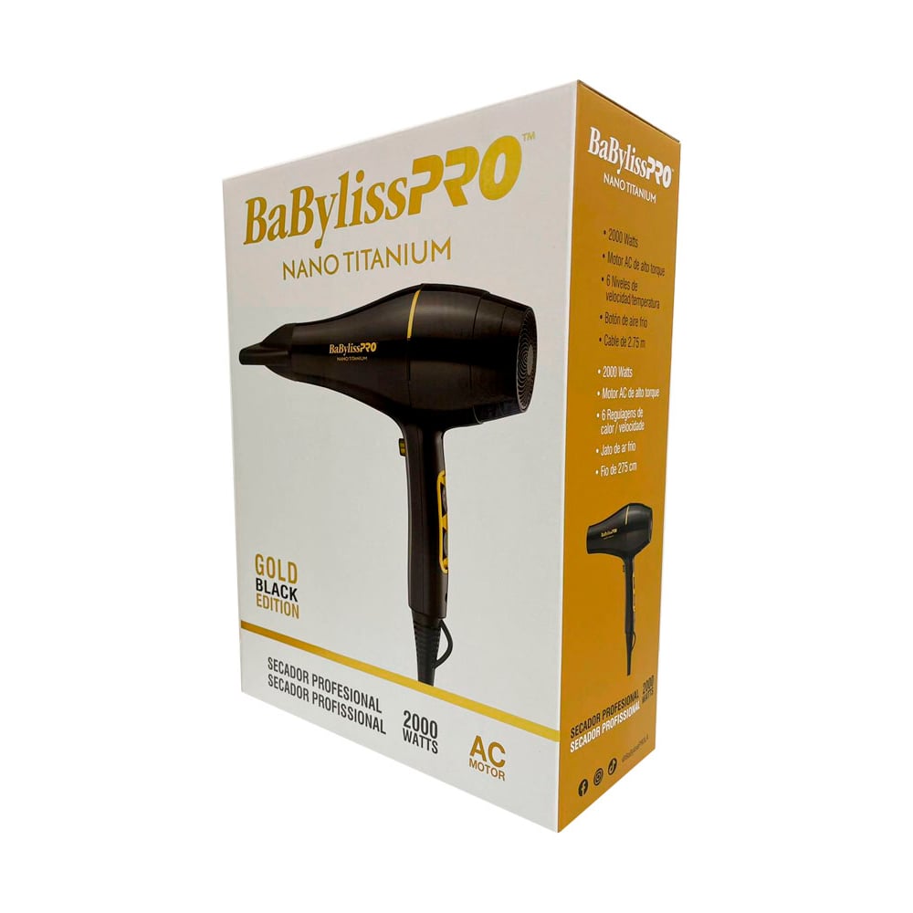 SECADOR BABYLISS PRO BNTBG6176PE 2000W GOLD BLACK - 5