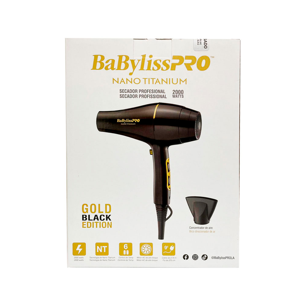 SECADOR BABYLISS PRO BNTBG6176PE 2000W GOLD BLACK - 6