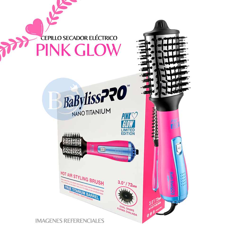 CEPILLO ELÉCTRICO BABYLISSPRO PINK GLOW BARRIL DE 72MM - BNTHBPGP300TPE - 1