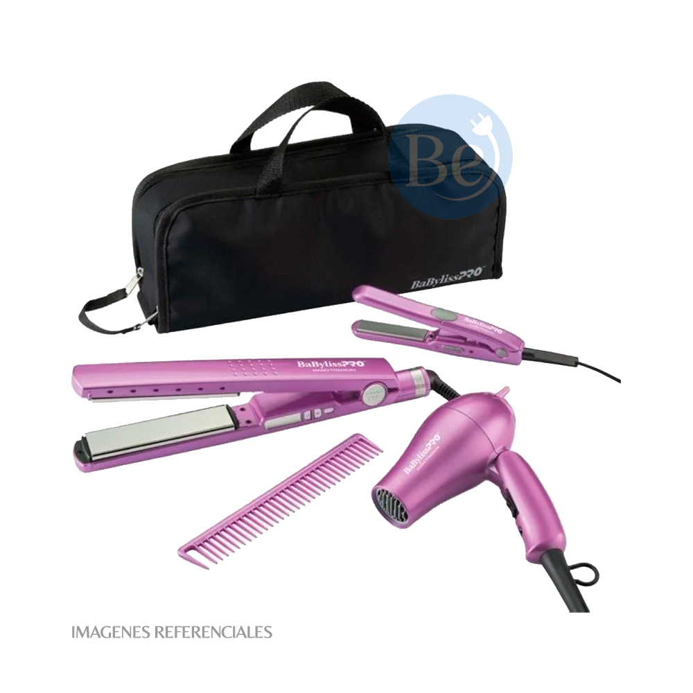 PACK BABYLISSPRO PLANCHA IÓNICA CON MINI PLANCHA Y SECADOR DE VIAJE - BNTCRPP45PE - 2
