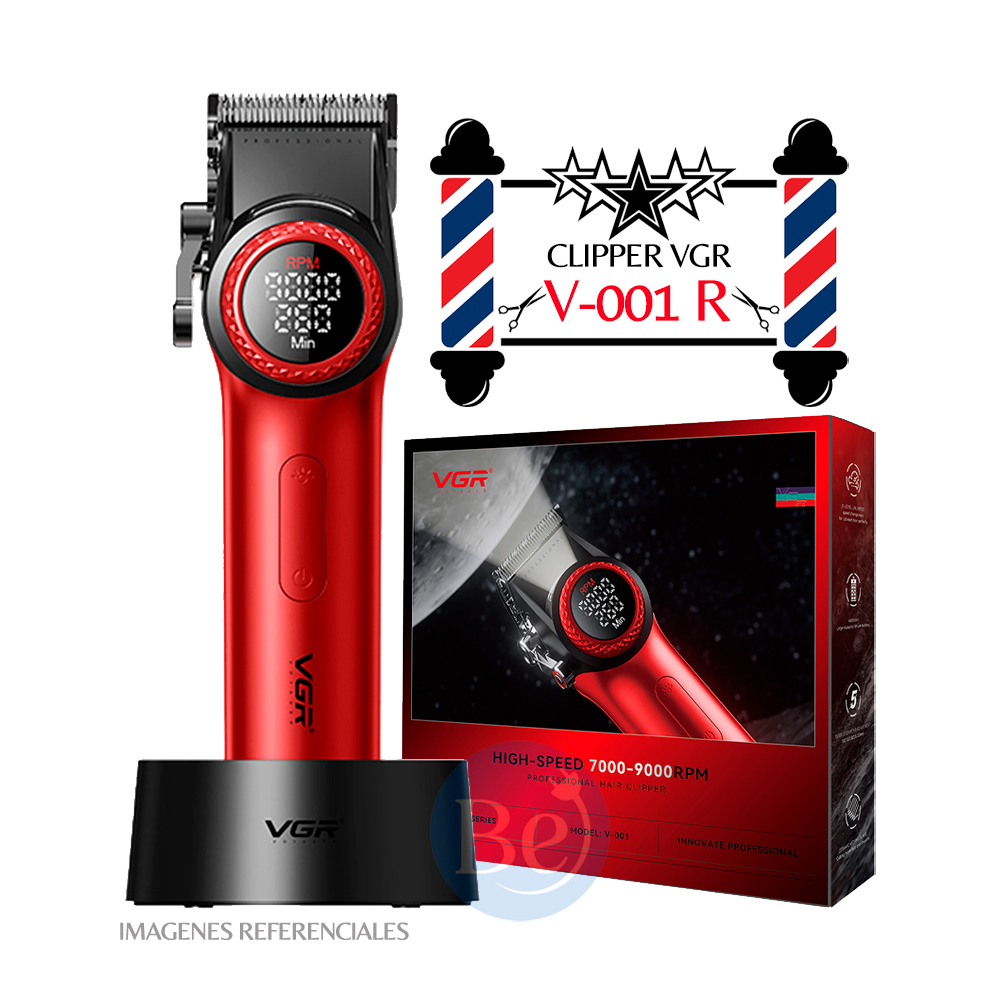 CORTADORA DE CABELLO VGR 9000 RPM V-001 ROJO - 1