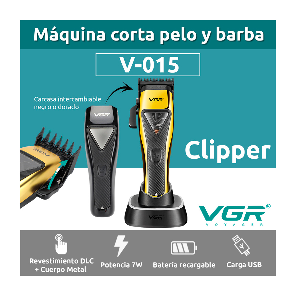 CORTADORA DE CABELLO VGR MOTOR VECTOR 9000 RPM V-015 - 3