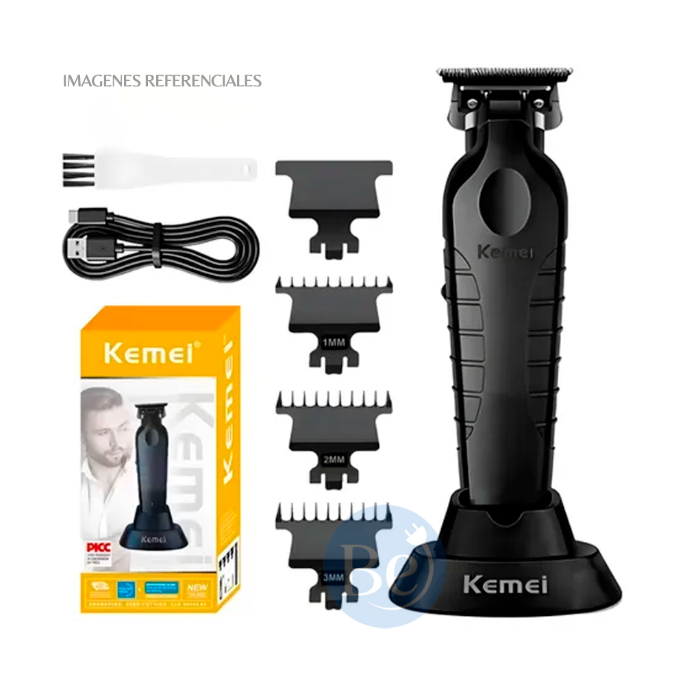 COMBO KEMEI CON BASE DE CARGA CORTADORA KM-2296 Y TRIMMER KM-2299 - 6