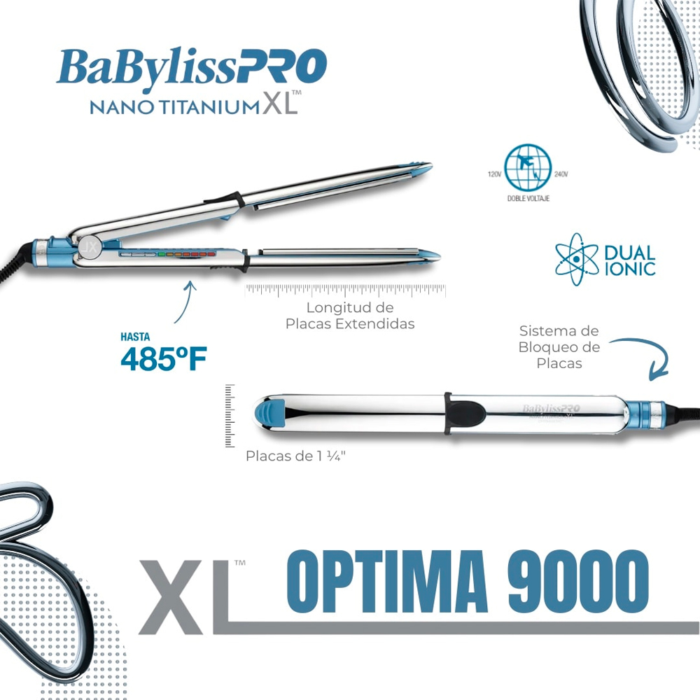 ALISADORA BABYLISSPRO OPTIMA9000 NANO TITANIUM XL 32MM - BNT9000TXLPE - 3