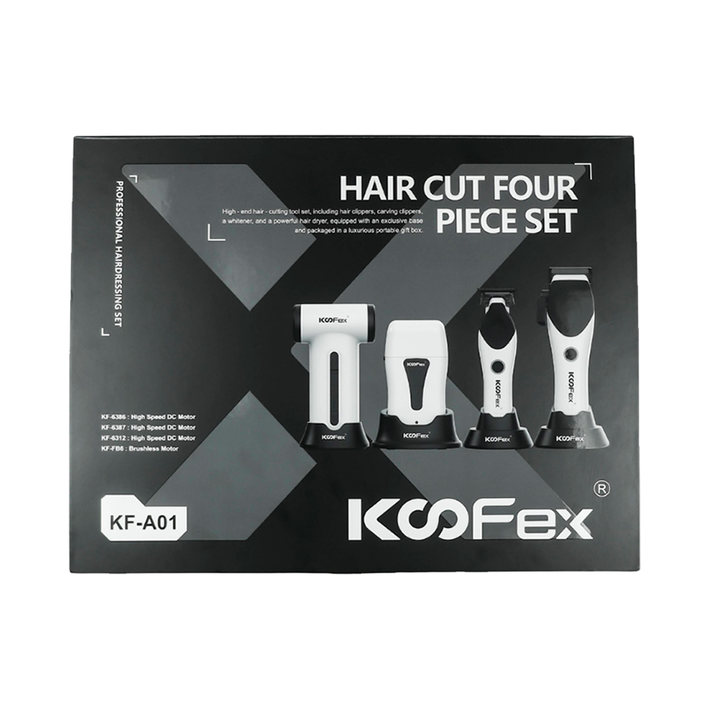 PACK BARBERO KOOFEX 4 EN 1 CORTADORA, TRIMMER, SHAVER Y VENTILADOR TURBO DE 13000 RPM - 2