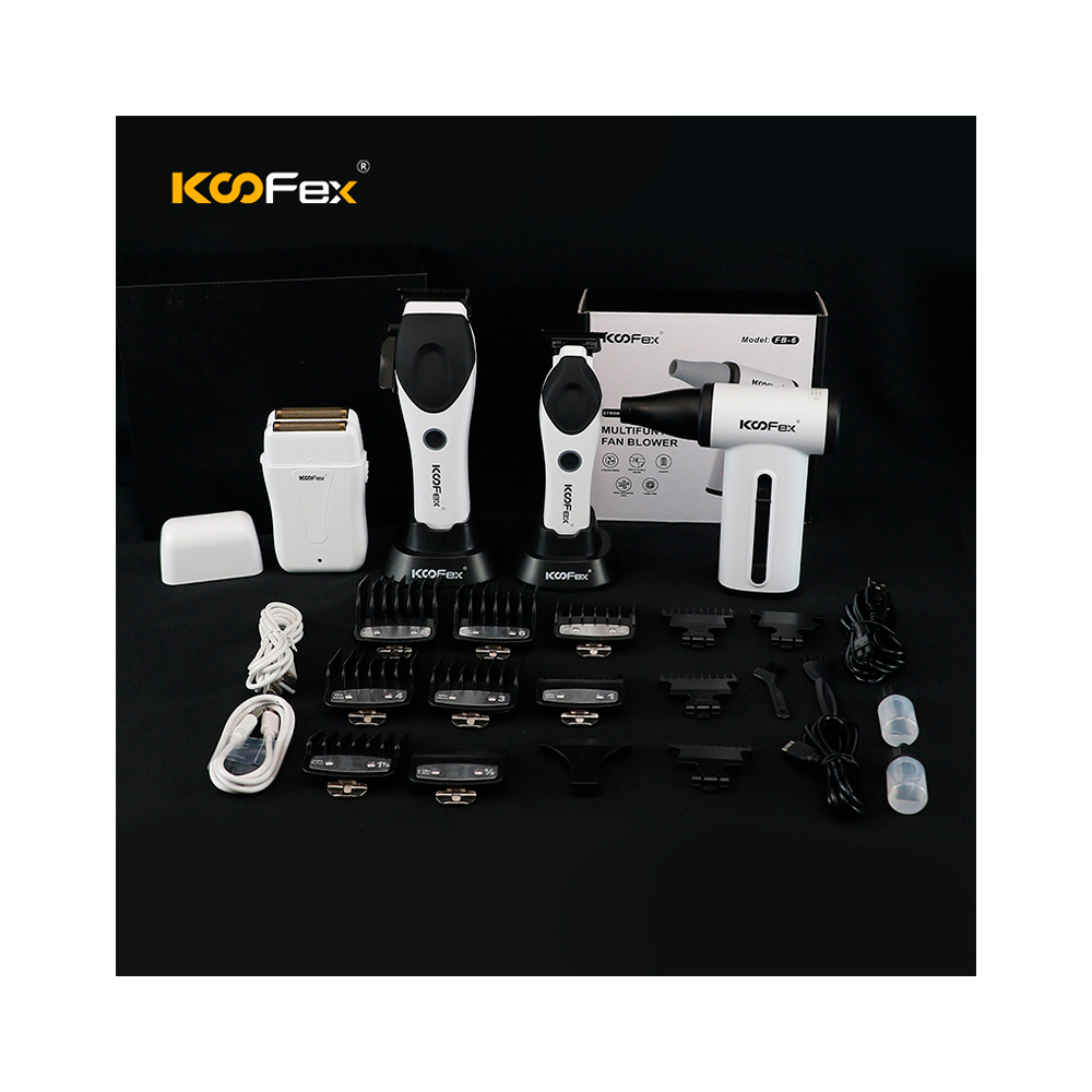 PACK BARBERO KOOFEX 4 EN 1 CORTADORA, TRIMMER, SHAVER Y VENTILADOR TURBO DE 13000 RPM - 3