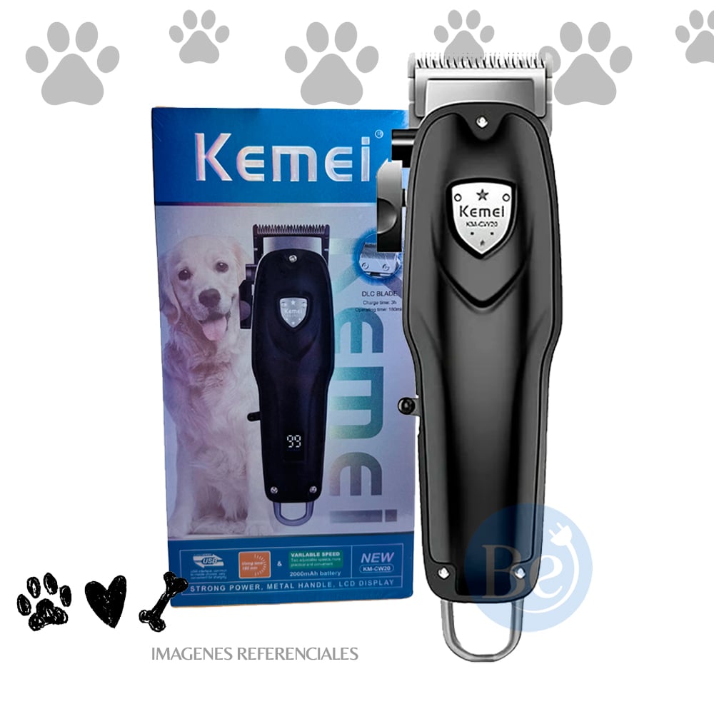 MÁQUINA CORTAPELO KEMEI PARA MASCOTAS INALÁMBRICA KM-CW20 - 1
