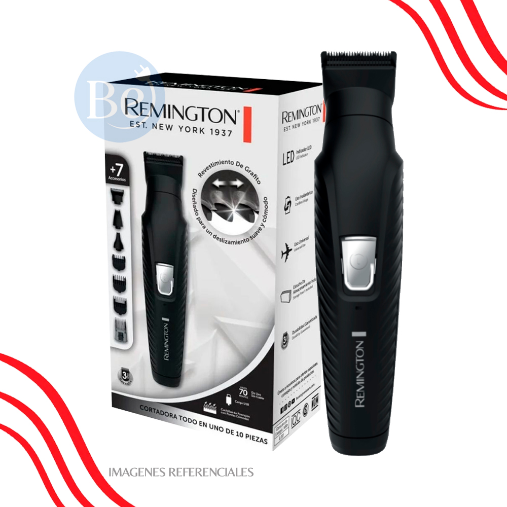 CORTADORA REMINGTON INALÁMBRICA TODO EN UNO 10 PZAS - PG3001 - 1