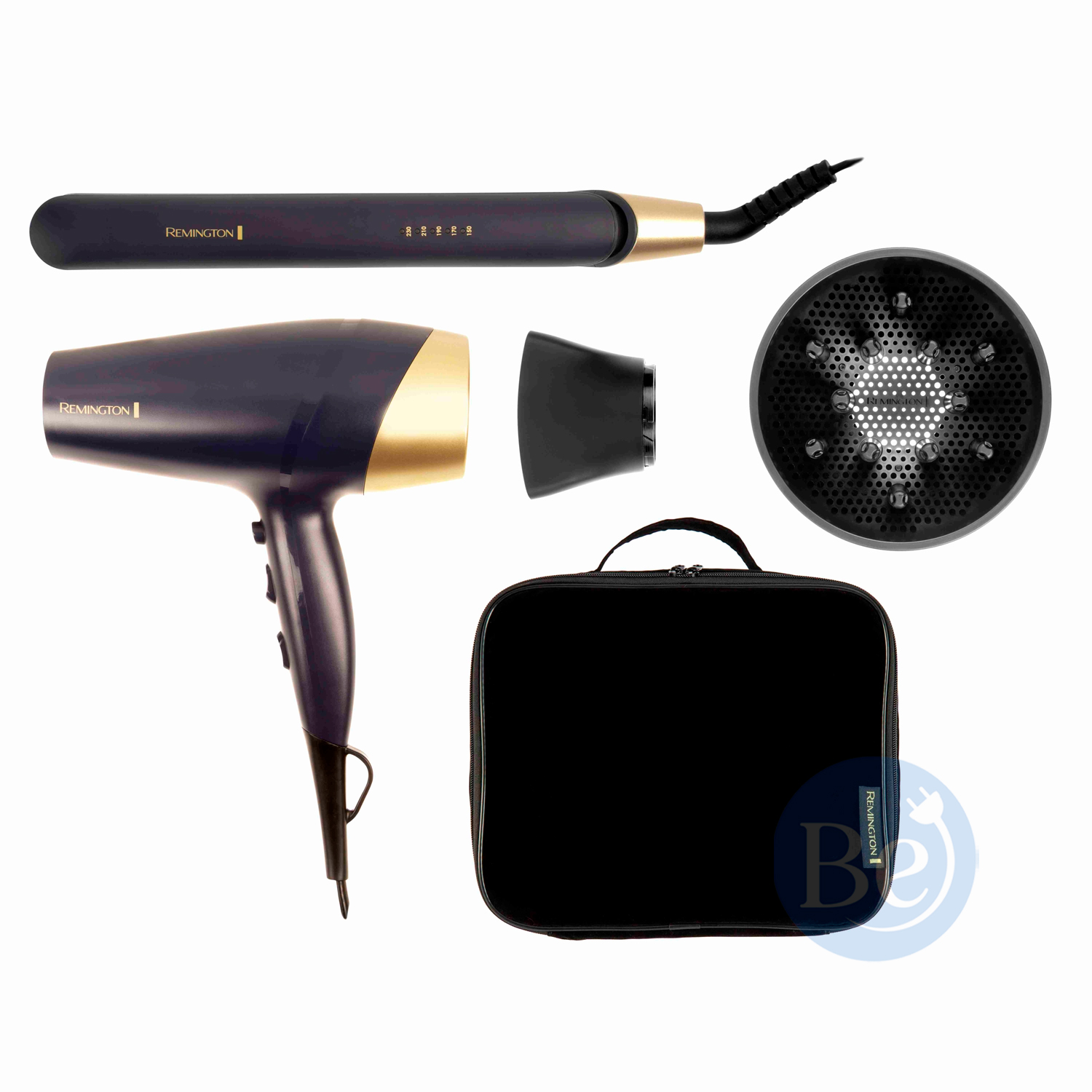 COMBO REMINGTON SAPPHIRE LUXE ALISADORA Y SECADOR EN NECESER - D5805GP - 2