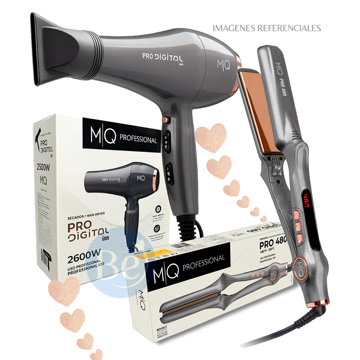 COMBO MQ PROFESSIONAL ALISADORA PRO 480 Y SECADOR PRO DIGITAL ION - 1