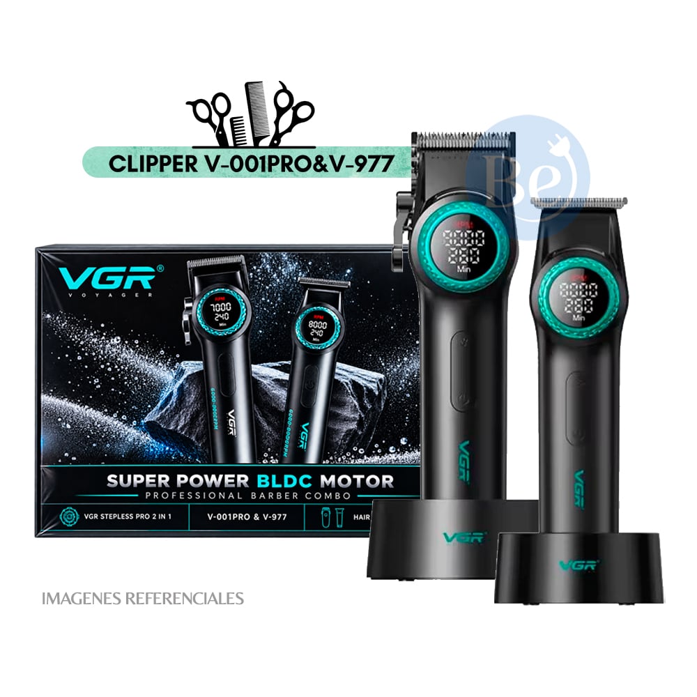 PACK BARBERO VGR PROFESIONAL CLIPPER Y TRIMMER V-001PROYV-977 - 1