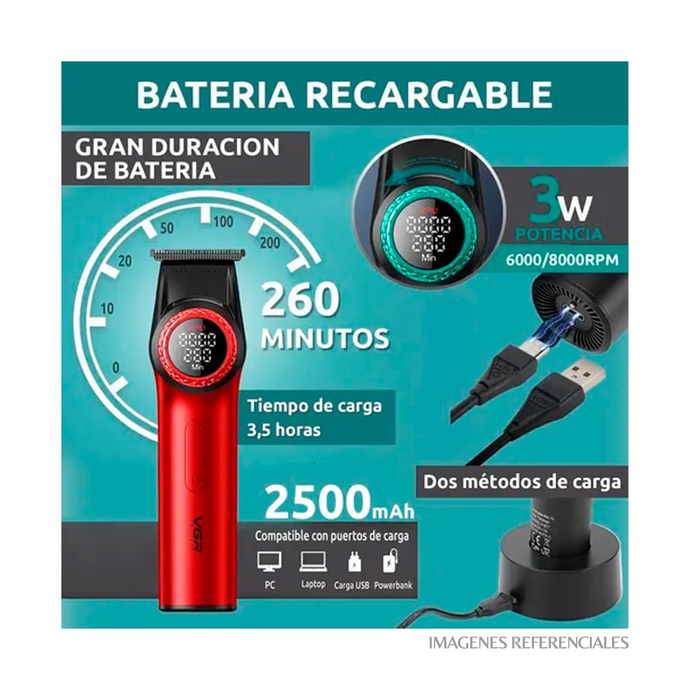 PACK BARBERO VGR PROFESIONAL CLIPPER Y TRIMMER V-001PROYV-977 - 7
