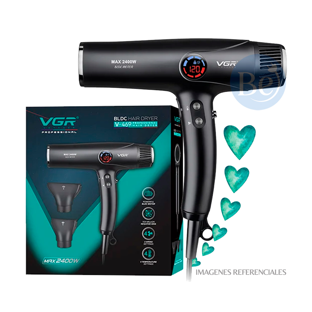 SECADOR VGR PROFESIONAL MOTOR BLDC Y PANTALLA LED V-469 - 1