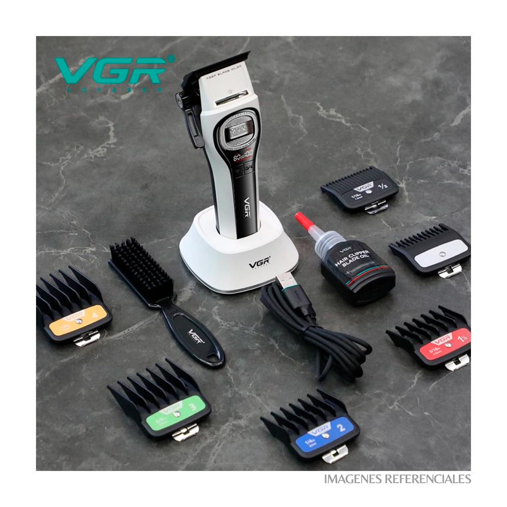 CORTADORA DE CABELLO VGR CON MOTOR ROTATIVO EXTERNO V-888C BLANCO - 3