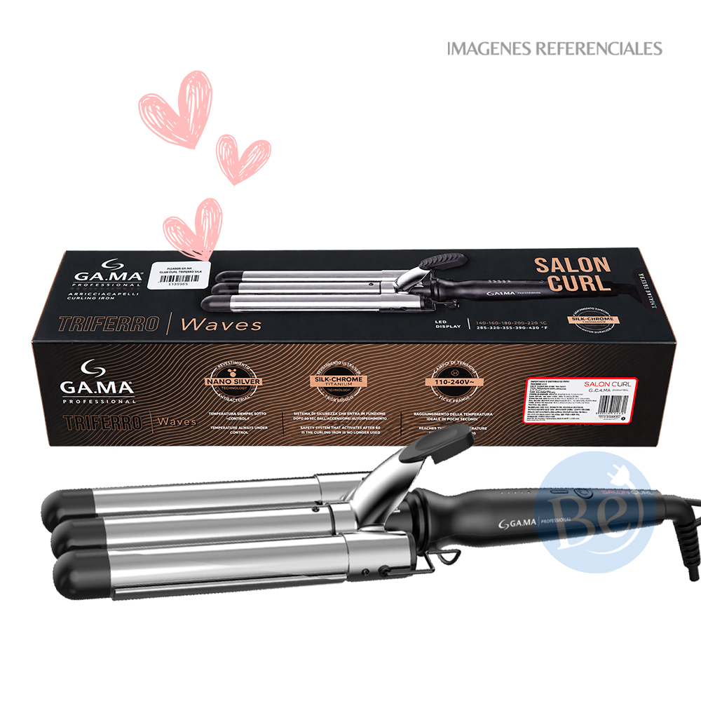 RIZADOR DE CABELLO GAMA SALON CURL TRIFERRO WAVES DE 25MM - BECCG0000000370 - 2