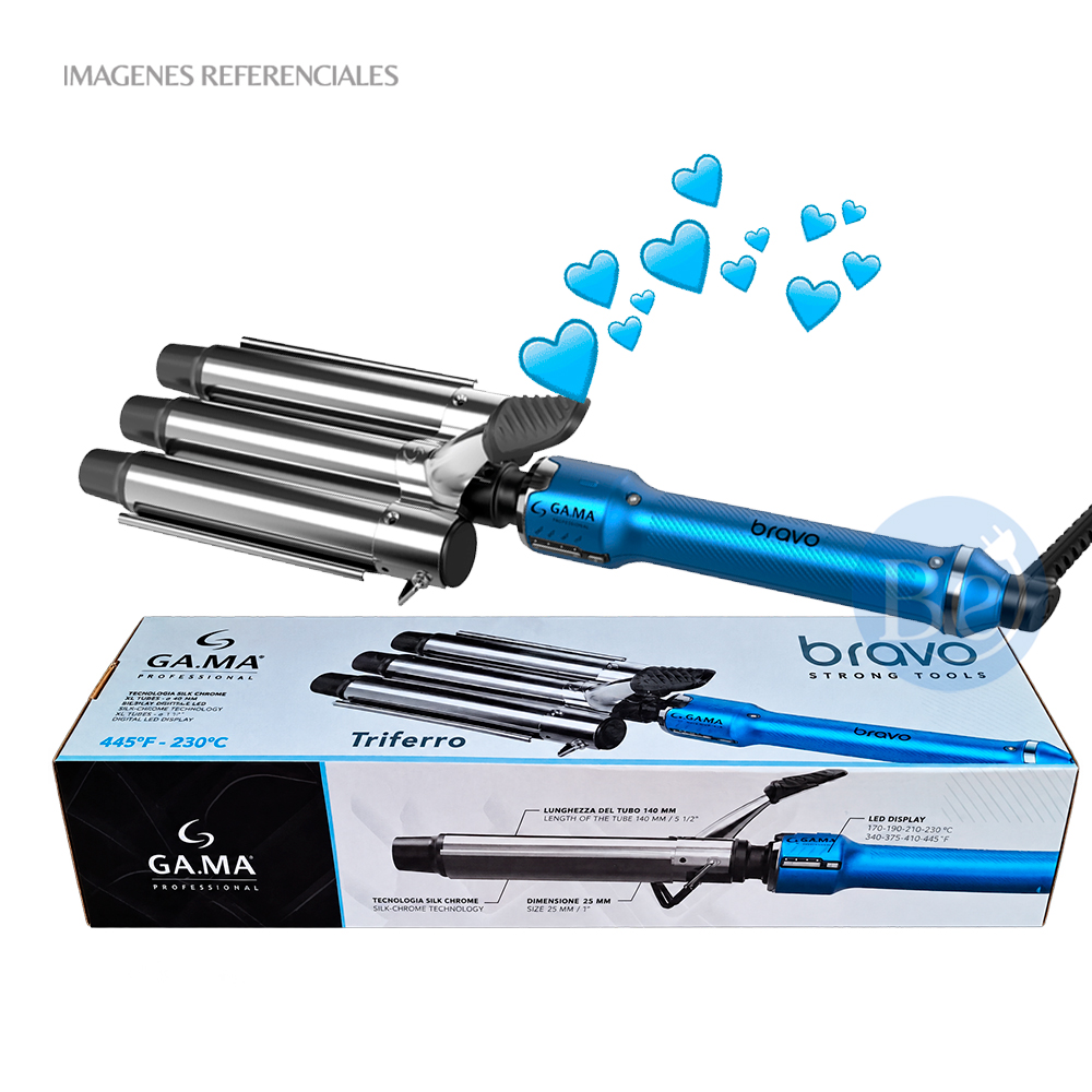 RIZADOR DE CABELLO GAMA BRAVO TRIFERRO DE 25MM - BECCG0000000490 - 1
