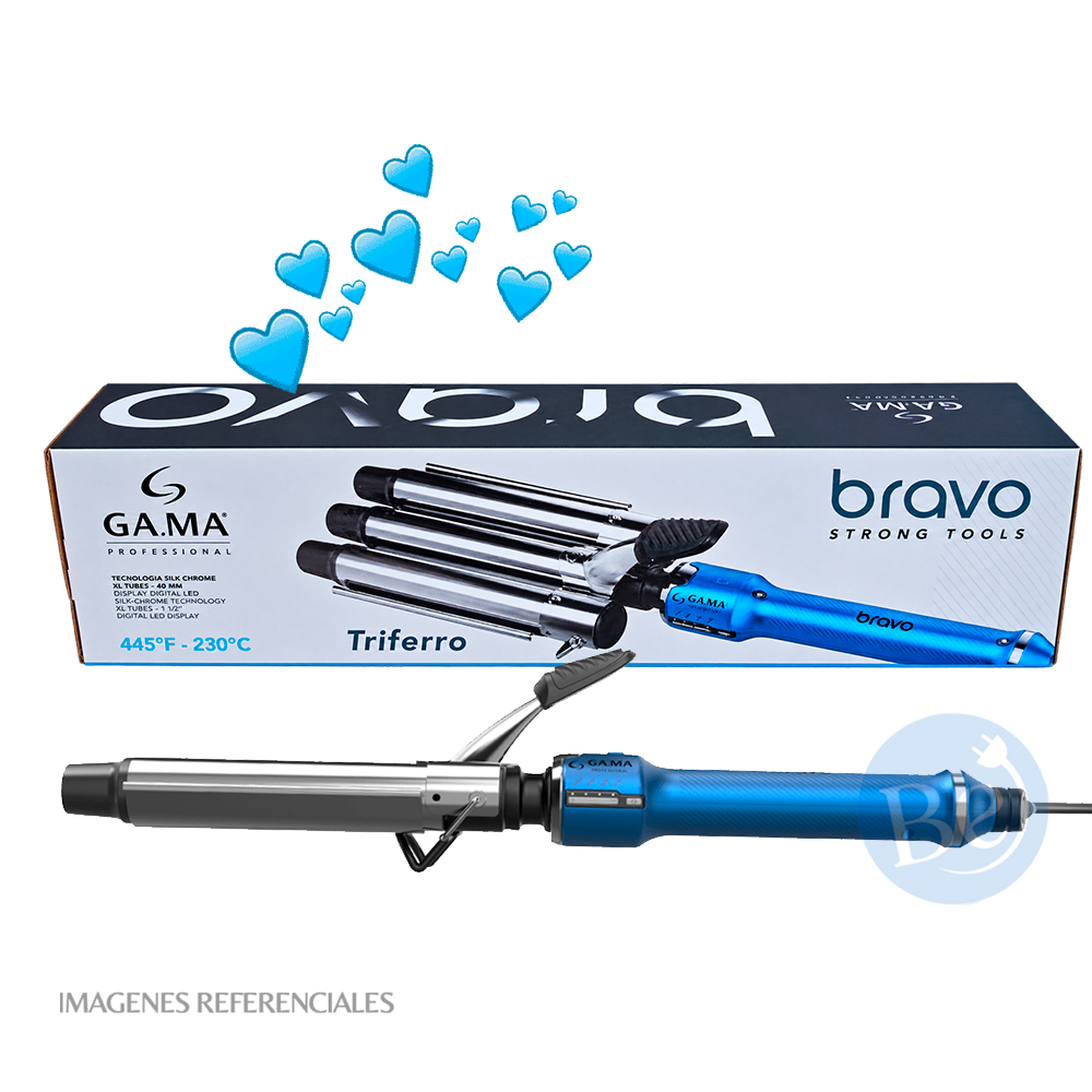 RIZADOR DE CABELLO GAMA BRAVO TRIFERRO DE 25MM - BECCG0000000490 - 2