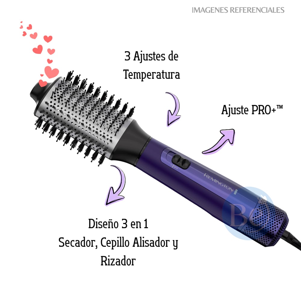 CEPILLO ESTILIZADOR REMINGTON GLOSS 3 EN 1 - AS9350 - 2