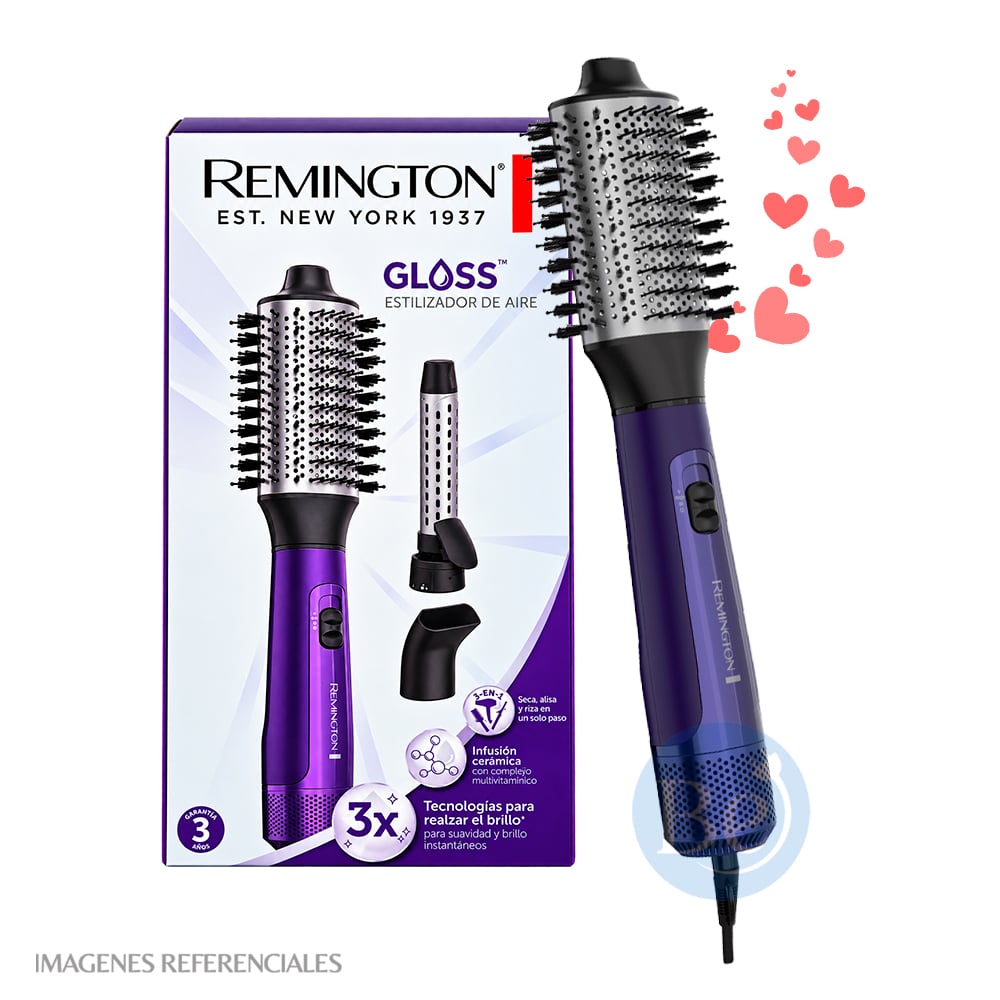 COMBO REMINGTON GLOSS ALISADORA S9350 Y CEPILLO ESTILIZADOR AS9350 - 2