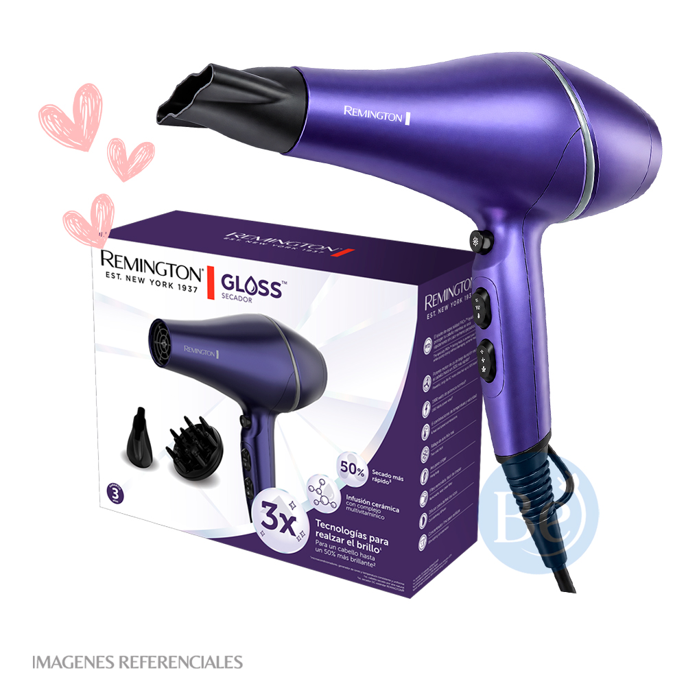 COMBO REMINGTON GLOSS ALISADORA S9350 Y SECADOR AC9350 - 3