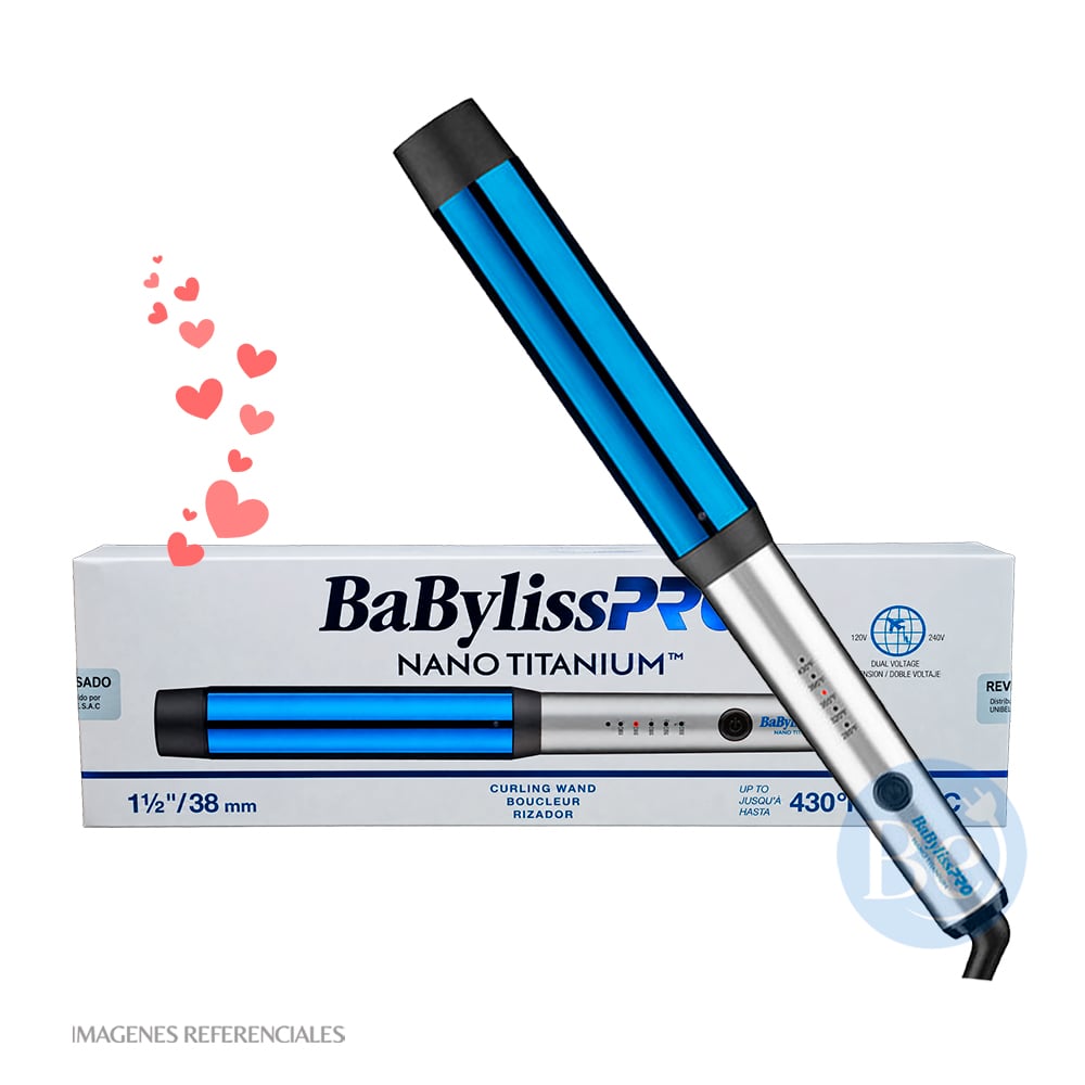 RIZADOR BABYLISSPRO NANO TITANIUM BNTW150C DE 38MM - 1