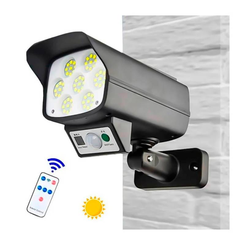 LÁMPARA SOLAR FORMA CÁMARA DE SEGURIDAD SENSOR DE MOVIMIENTO. - 5