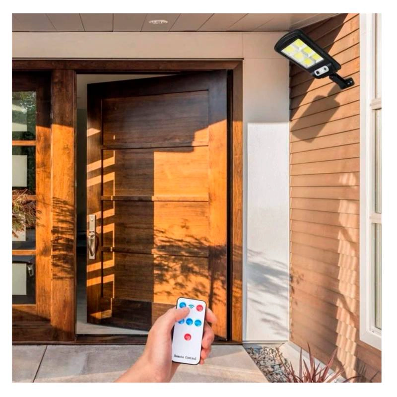 LÁMPARA SOLAR EXTERIOR DOBLES ILUMINACIÒN LED CONTROL - 6