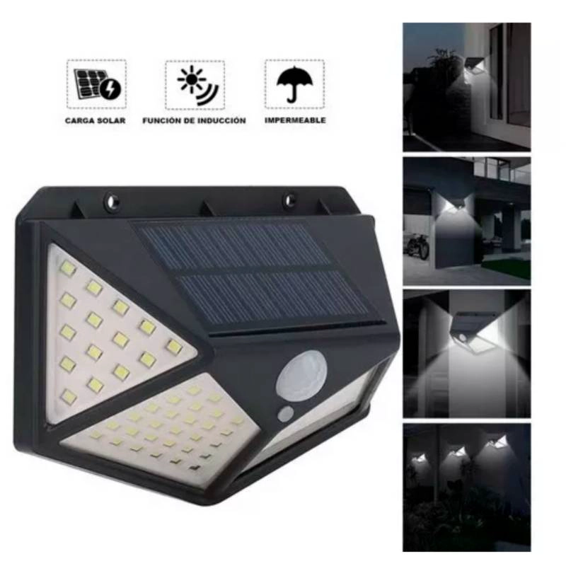 LÁMPARA BK-100 SOLAR CON SENSOR MOVIMIENTO EXTERIOR ILUMINACION LED - 2