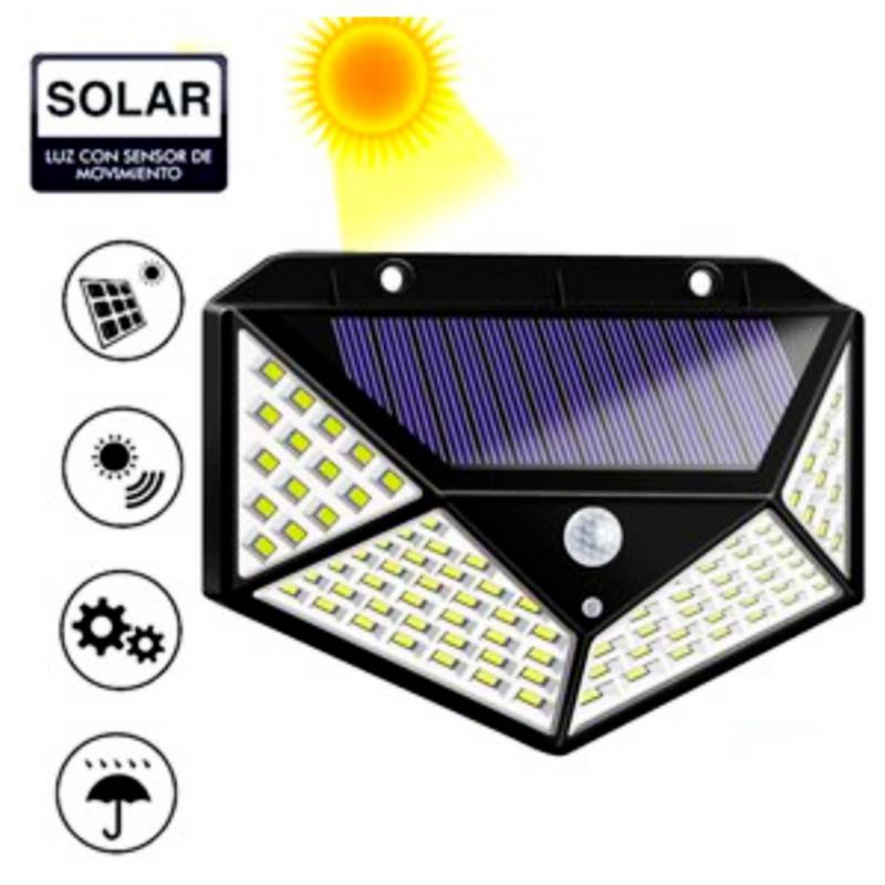 LÁMPARA BK-100 SOLAR CON SENSOR MOVIMIENTO EXTERIOR ILUMINACION LED - 5