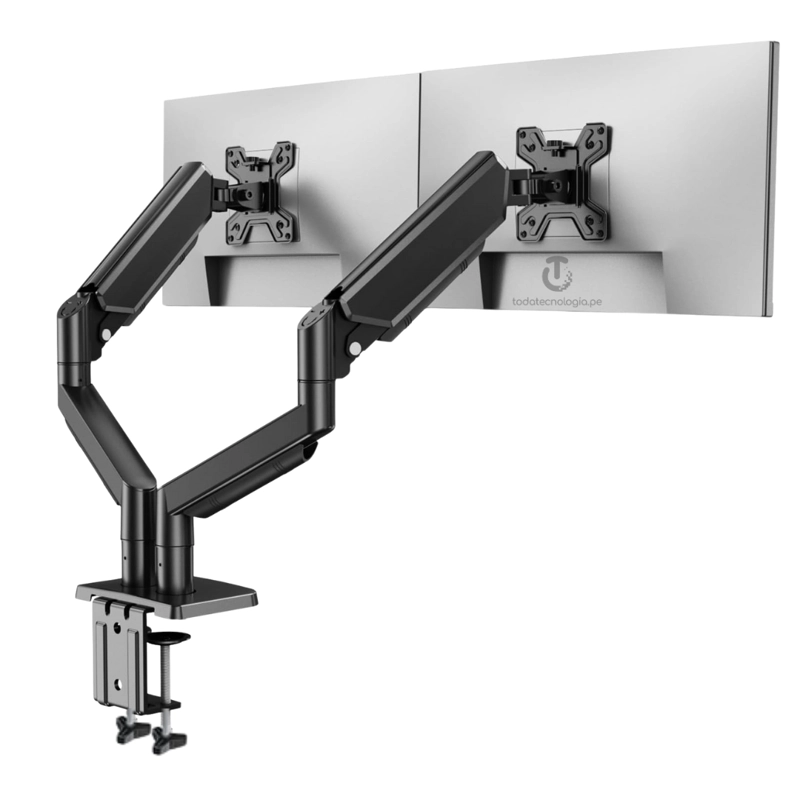 SOPORTE DE MONITOR DUAL 2 PANTALLAS BRAZOS ARTICULADO 13 A 32 PULGADAS ZJ-K7901 - 1