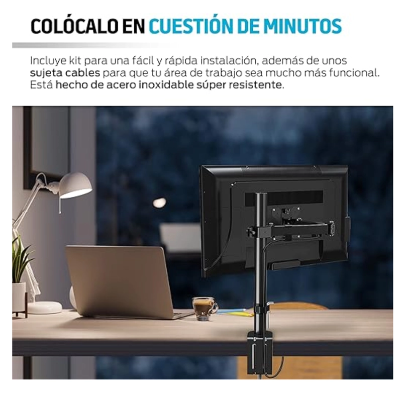 SOPORTE ESCRITORIO 17 A 32 PULGADAS RACK BASE PARA MONITOR INCLINABLE PM50 - 2