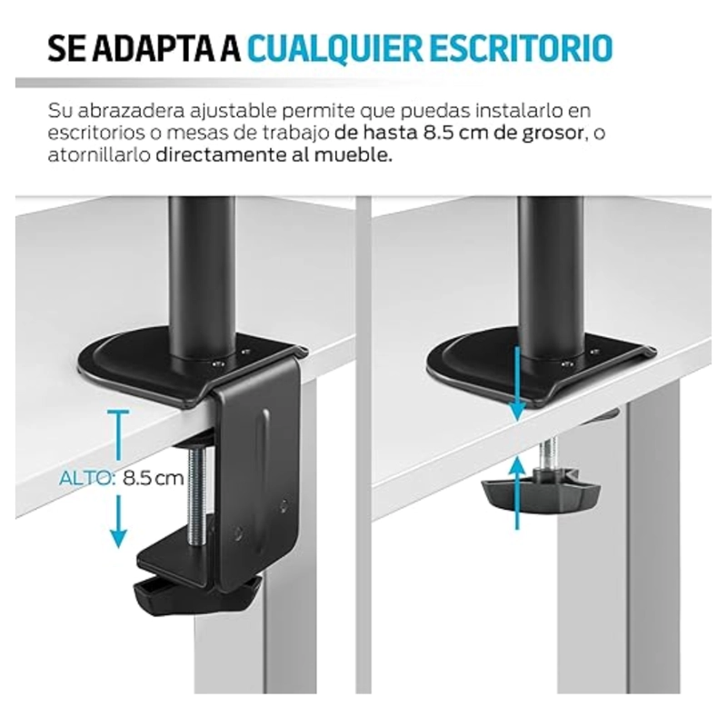 SOPORTE ESCRITORIO 17 A 32 PULGADAS RACK BASE PARA MONITOR INCLINABLE PM50 - 7