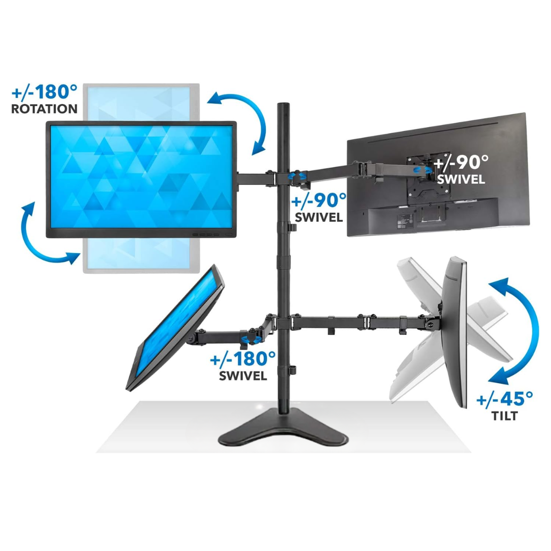 RACK BRAZO SOPORTE ESCRITORIO BASE 4 MONITORES ZJ-K7903 - 4