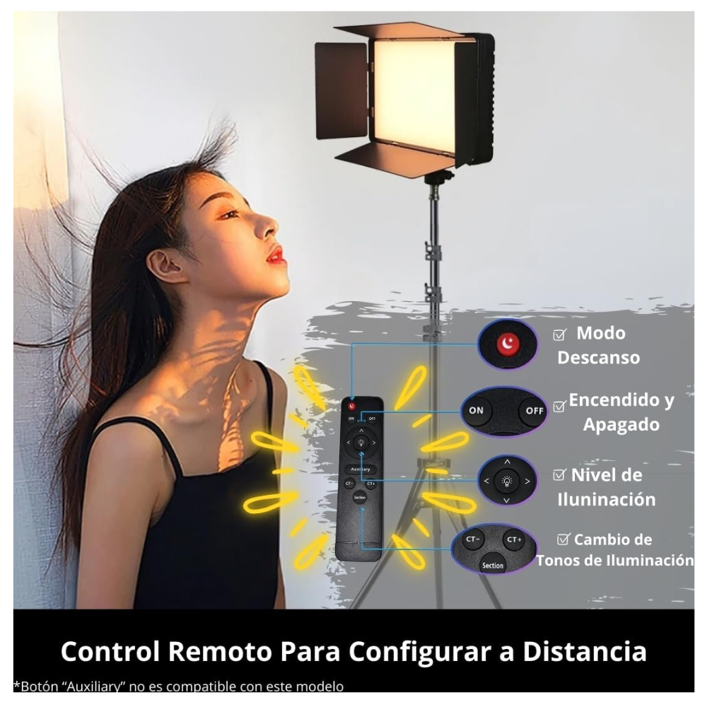 LÁMPARA DE PANEL LUZ LED ILUMINACIÓN ESTUDIO FOTOGRAFÍA TIKTOK RL-900 - 2