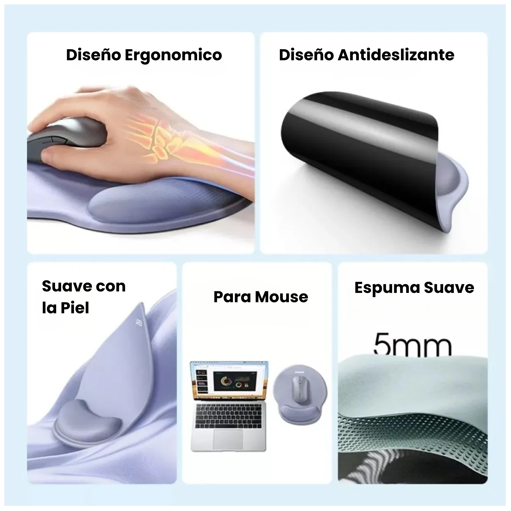 MOUSE PAD UGREEN CON SOPORTE GEL ERGONÓMICO Y ANTIDESLIZANTE PREMIUN  UGREEN LP668 – 25244 - 5