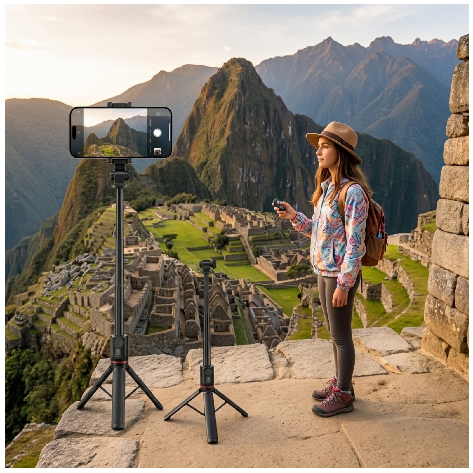 PALO SELFIE STICK TRIPODE EXTRA LARGO CONTROL BLUETOOTH 170CM TRANSMISIONES  VIVO TIKTOK - 7