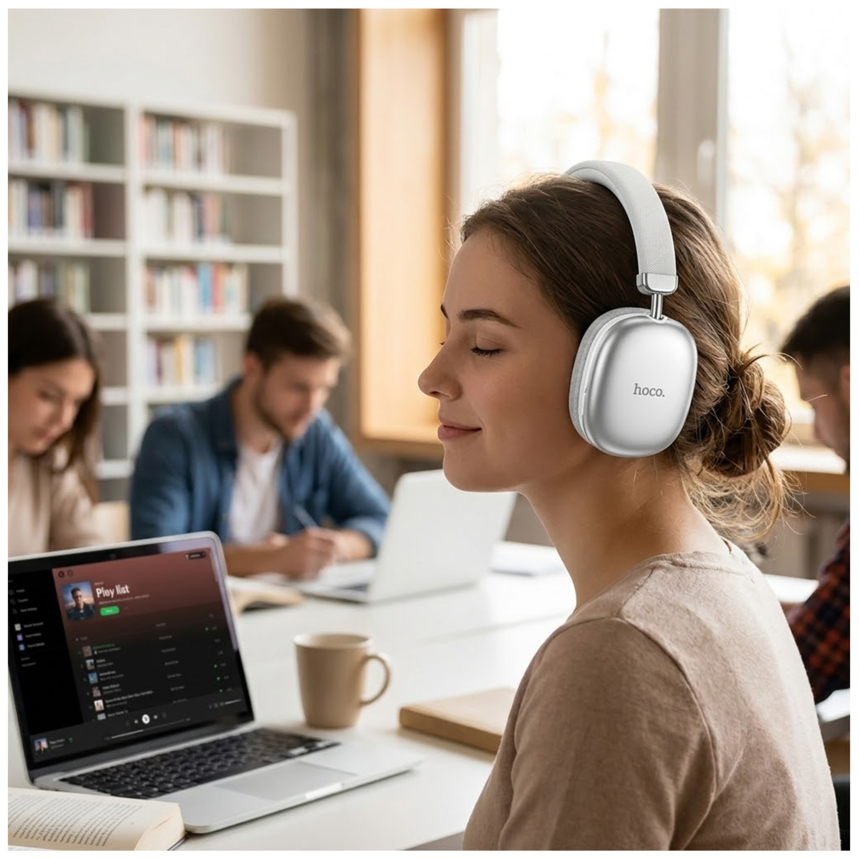 AUDIFONO CON CANCELACIÓN DE RUIDO HOCO W35 MAX ANC CON MICRÓFONO 90H ANC OFF / 45H ANC ON - 5