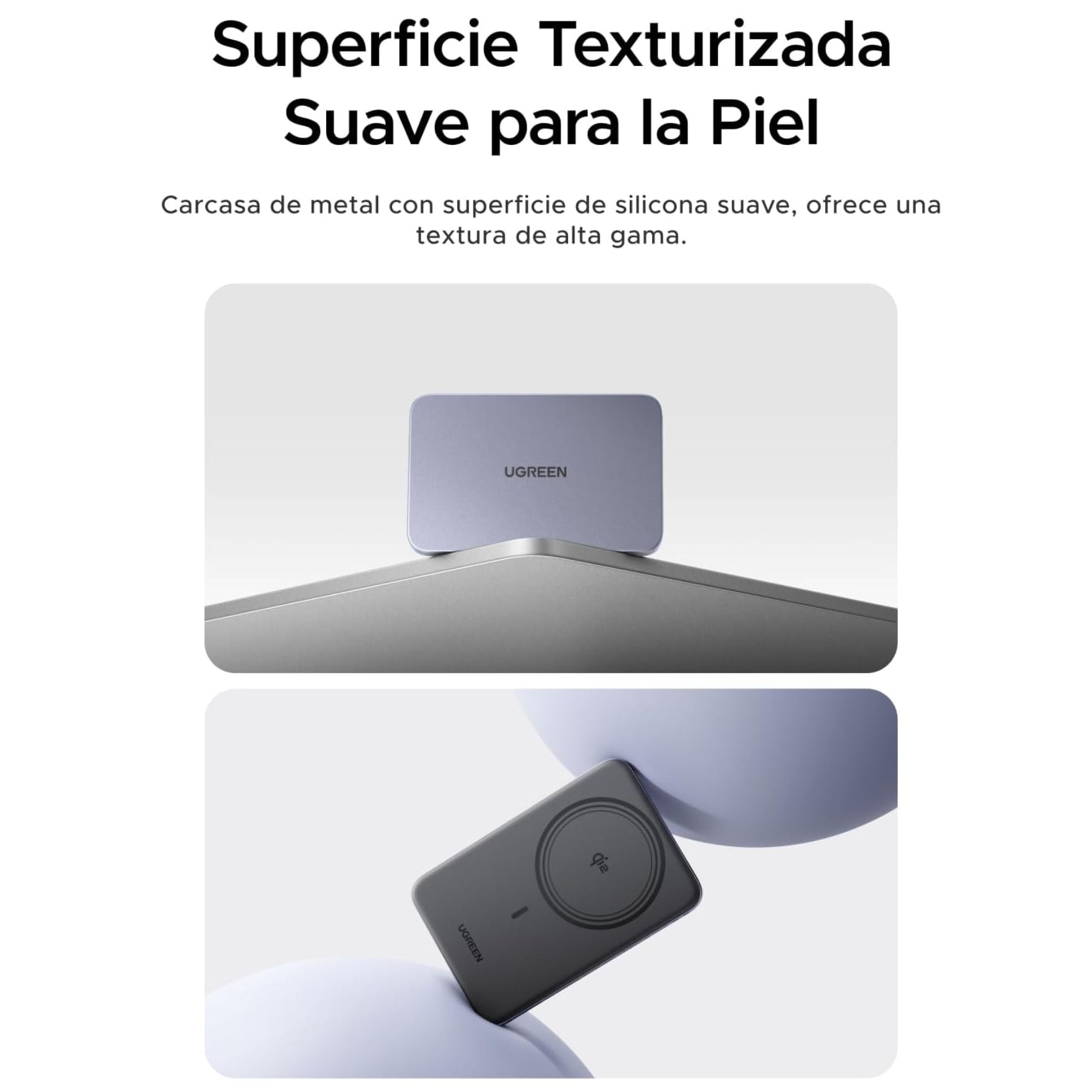 POWER BANK UGREEN MAGFLOW AIR QI2 15W ULTRADELGADO 5000MAH 20W COMPATIBLE CON MAGSAFE PARA IPHONE - 5