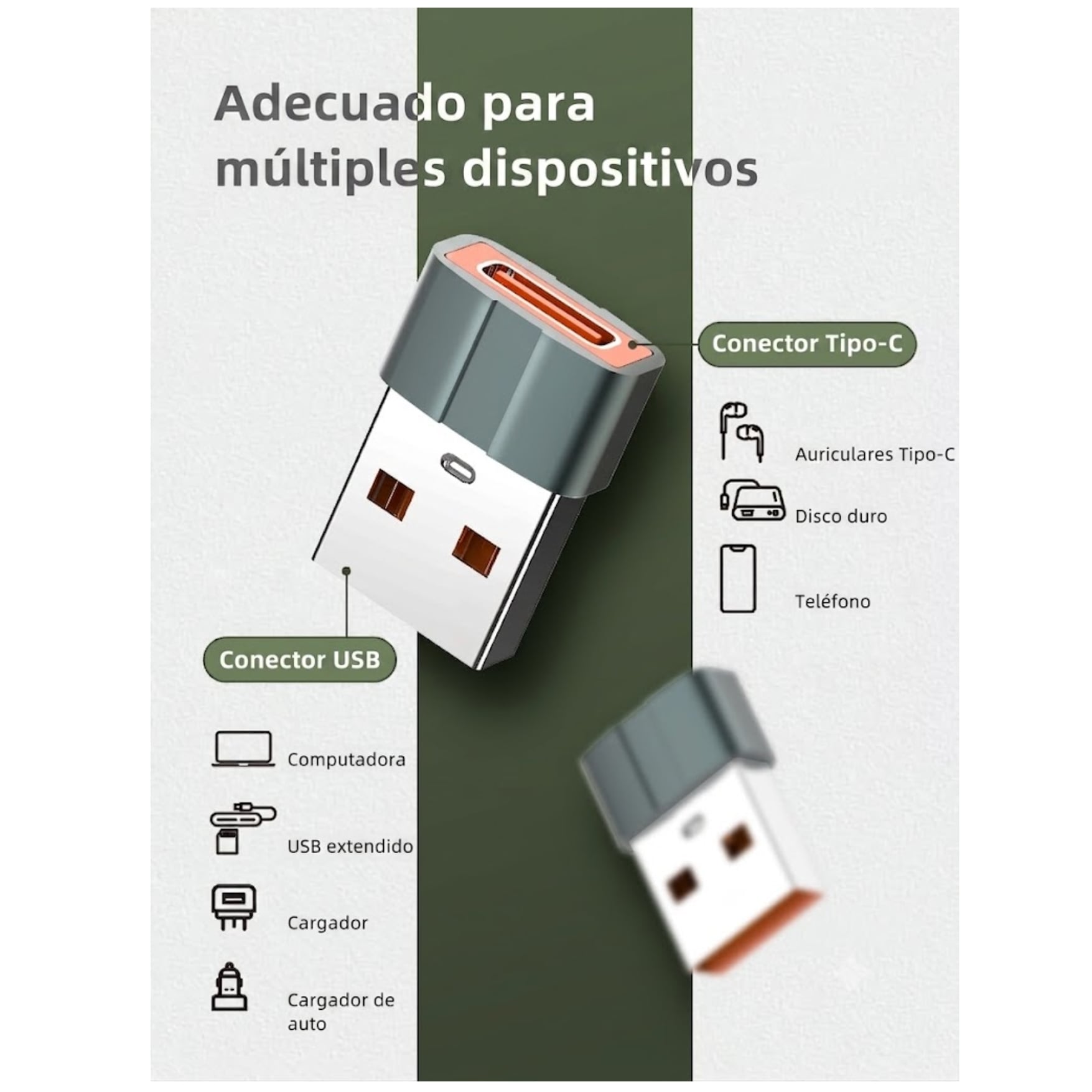 ADAPTADOR OTG PORTÁTIL USB-C HEMBRA A USB-A MACHO LDNIO LC150 - 5