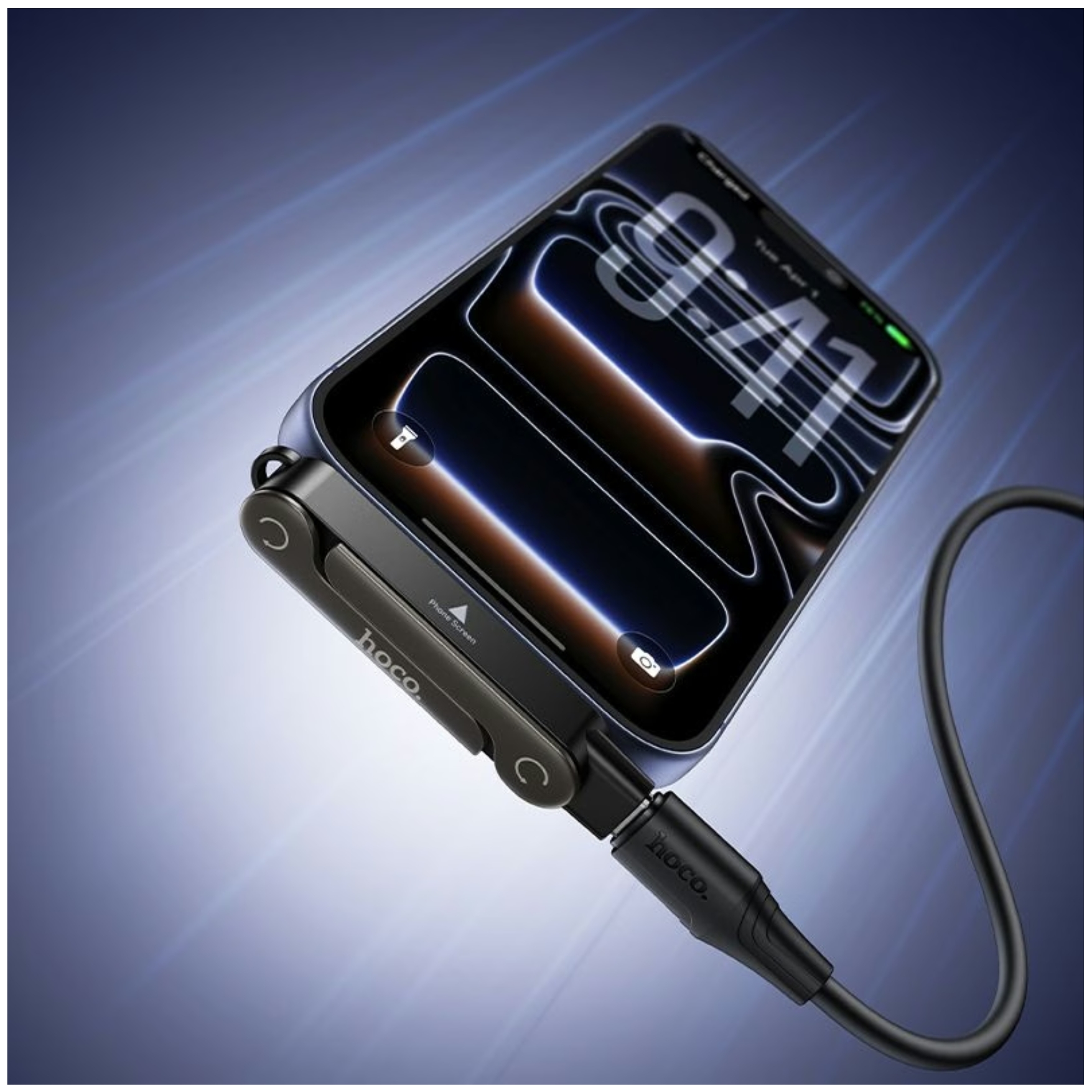 ADAPTADOR CABLE TIPO C A TYPE C CARGA RAPIDA 240W 2 EN 1 HOLDER SOPORTE CELULAR HOCO UA47A - 3
